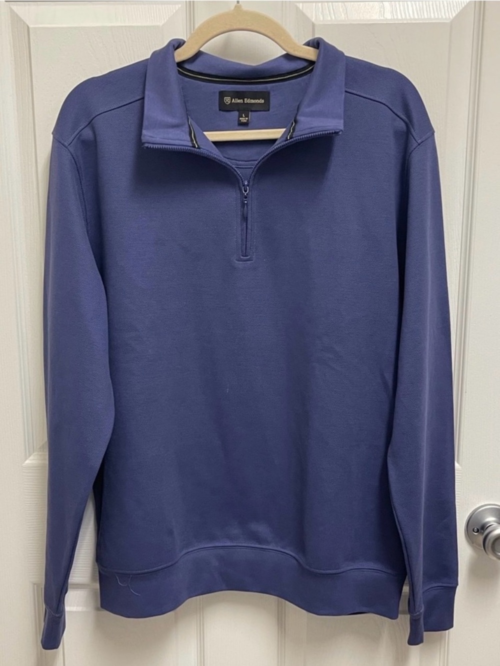 Allen Edmonds Men’s QuarterZip Pullover. Sz Large